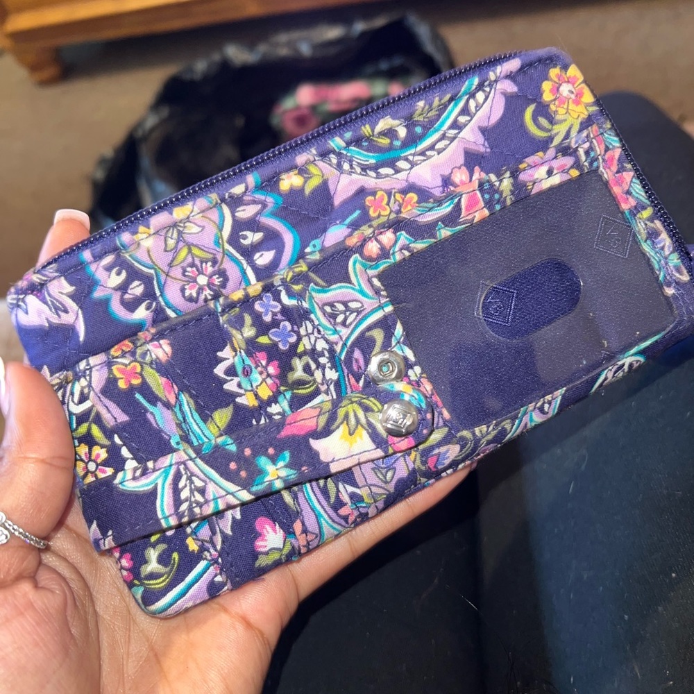 Vera Bradley zip around purple wallet